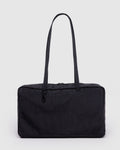 Medium Nylon Bowler Bag - Black